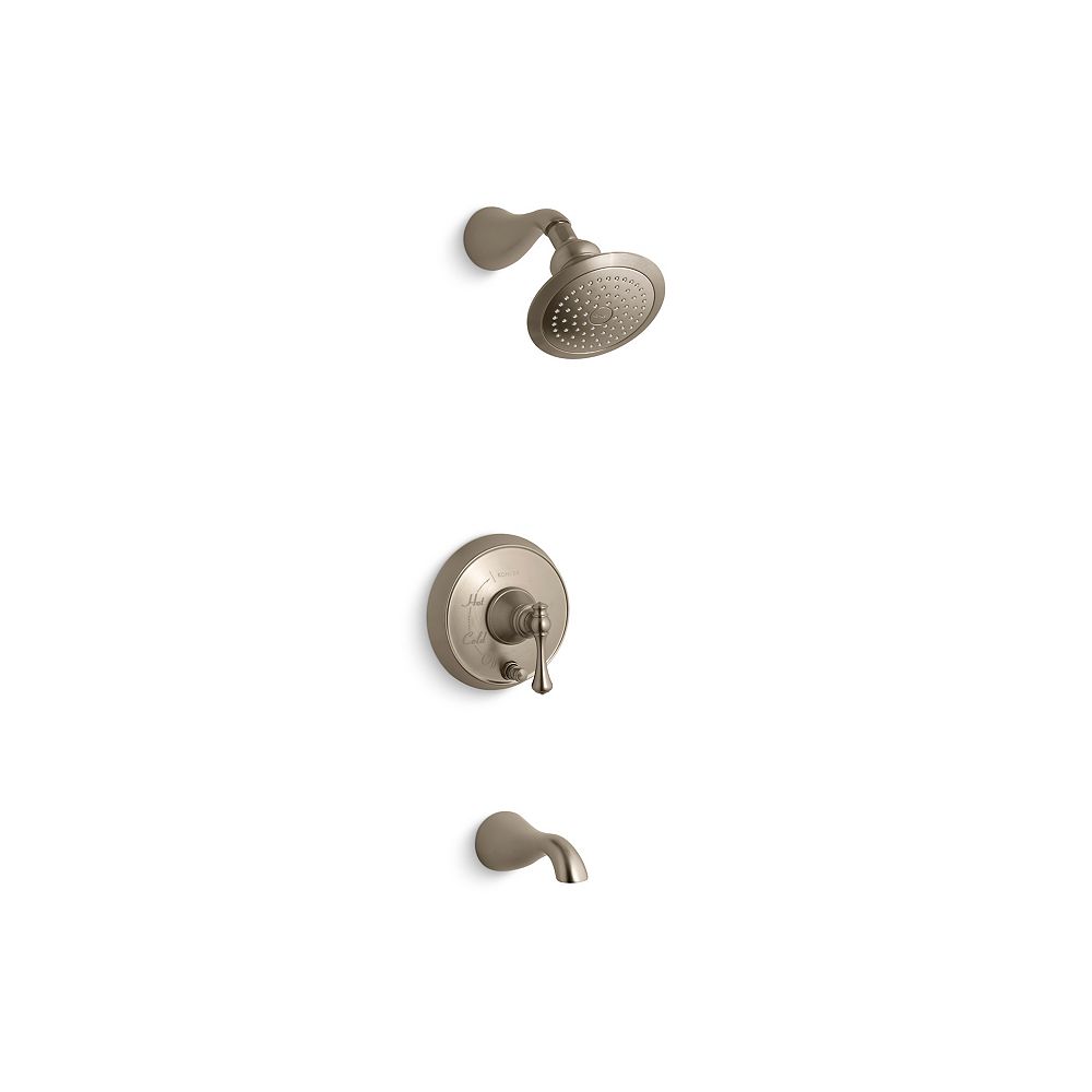 Kohler Revival R Rite Temp R Pressure Balancing Bath And Shower Faucet Trim With Push Bu The Home Depot Canada
