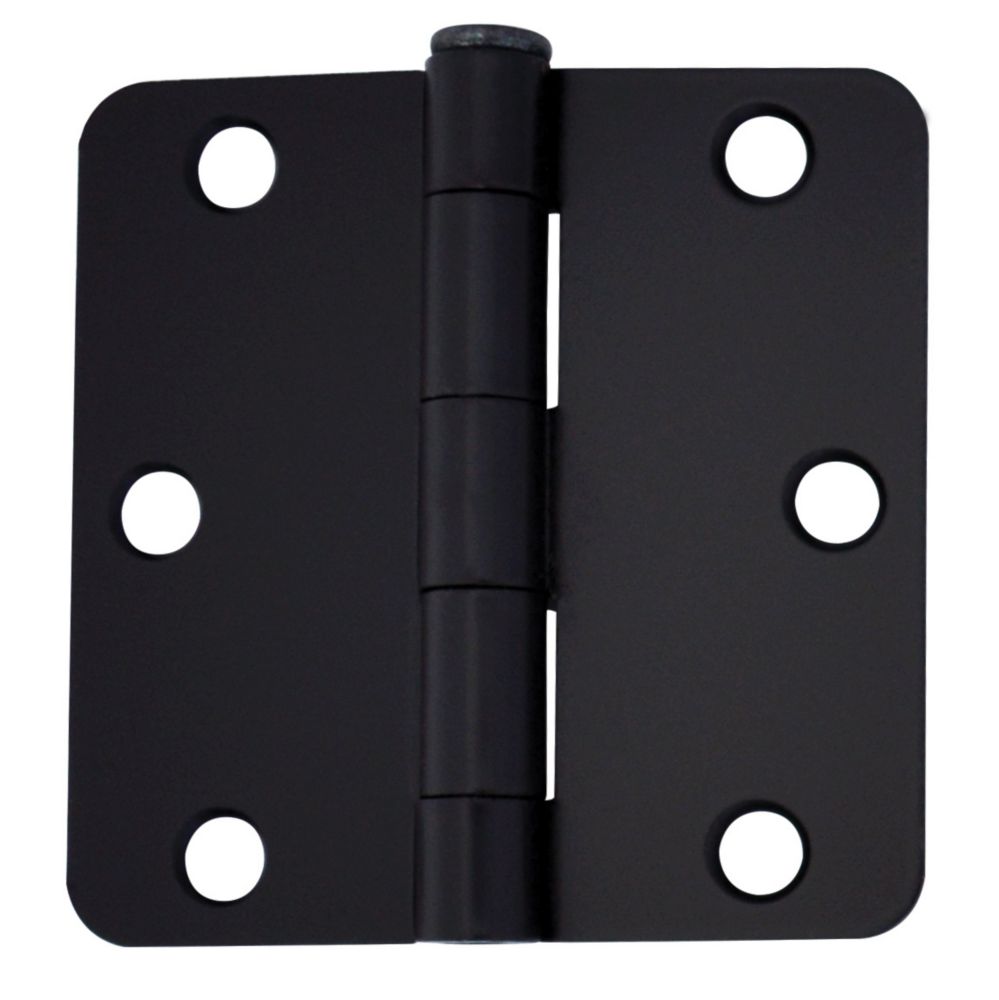 4-Radius Door Hinge, Black 