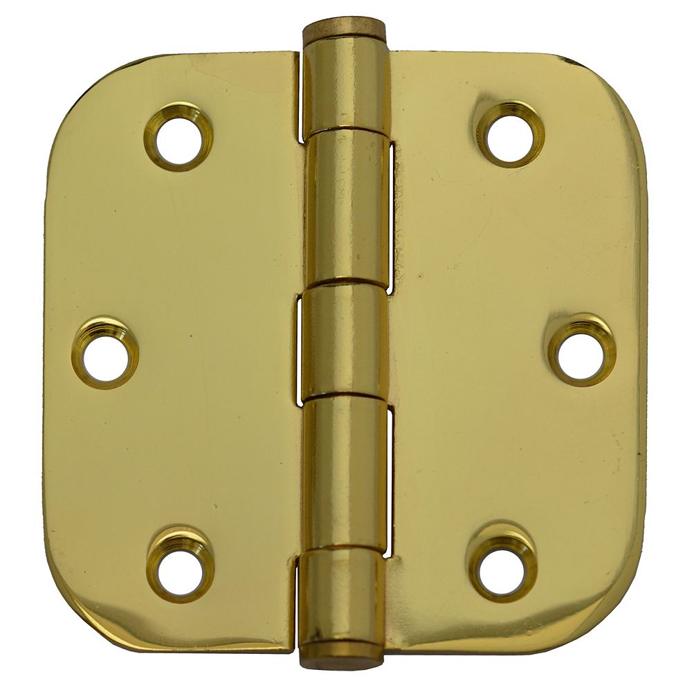 Everbilt 3inch Solid Brass 5/8rd Door Hinge The Home Depot Canada