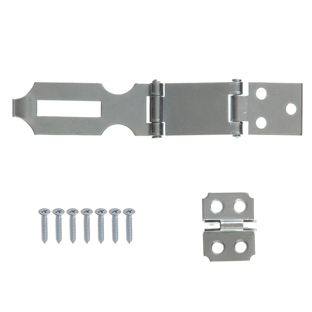 Everbilt 3Inch Zinc Plated Double Hinged Safety Hasp 1pk The Home Depot Canada