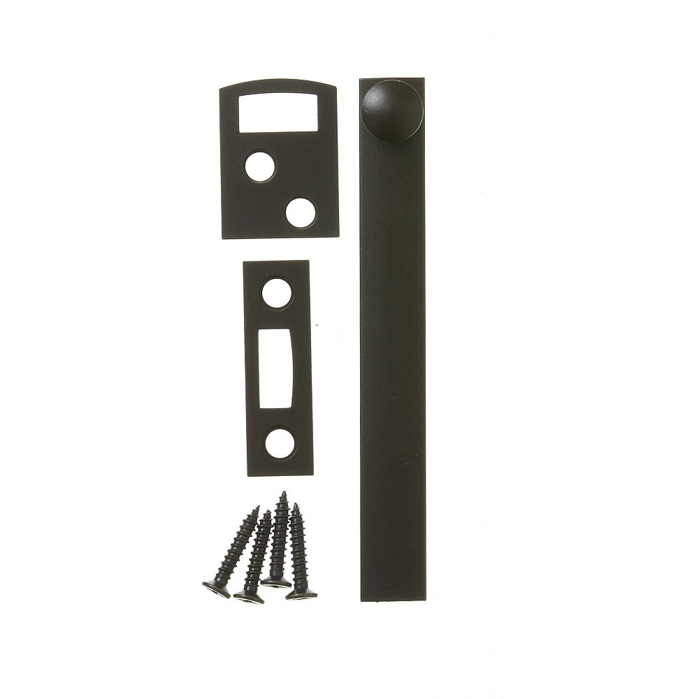 Everbilt 4 Inch Iron Black Surface Bolt The Home Depot Canada