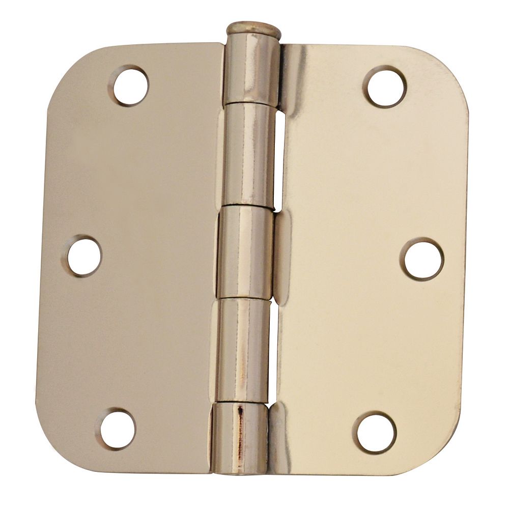 Everbilt 3 1/2inch Bright Nickel 5/8rd Door Hinge (2Pack) The Home