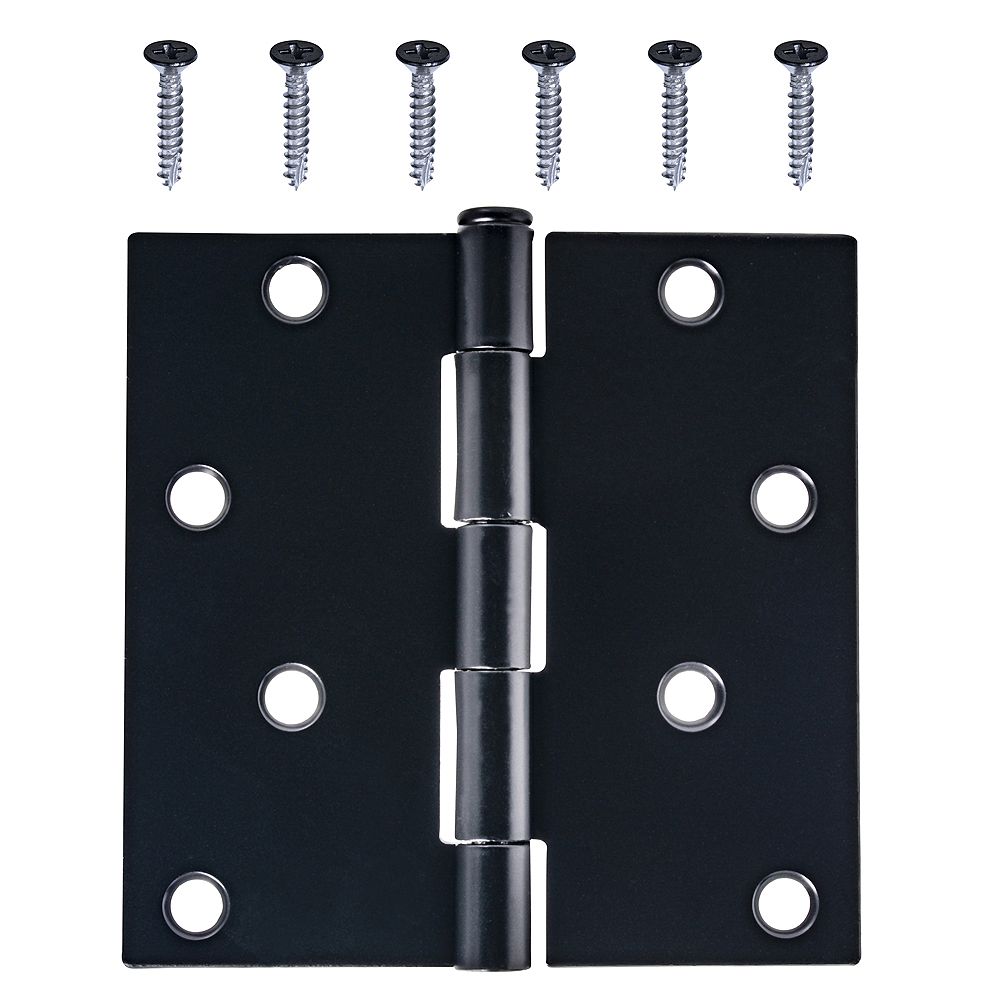 Everbilt 4Inch Utility Hinge in Black 1pk The Home Depot Canada