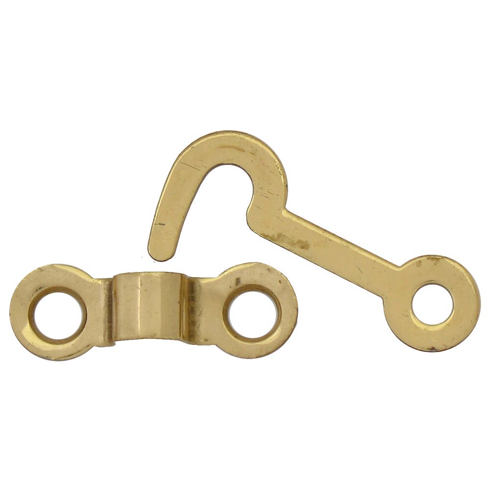 Everbilt 17/8 Inch Solid Brass Hook & Staple (2Pack) The Home