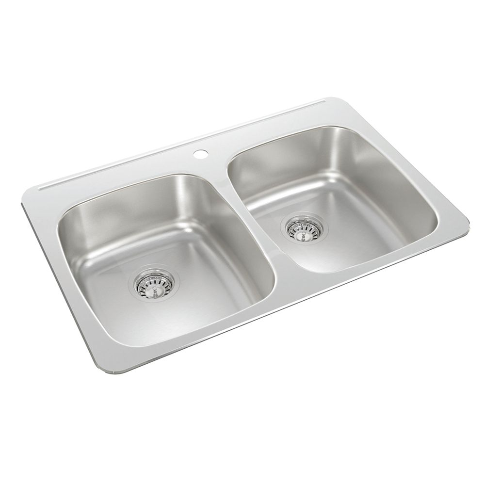 Wessan Stainless Steel Double Bowl Dropin Sink The Home