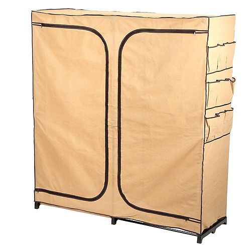 60" Double Door Storage Closet with shoe organizer