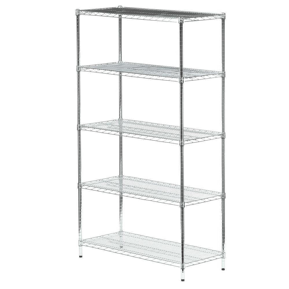 HoneyCanDo 72inch H x 42inch W x 18inch D 5Shelf Steel Shelving