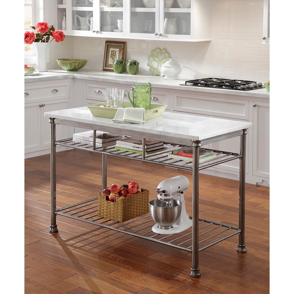 Home Styles Orleans Grey Kitchen Utility Table The Home Depot Canada