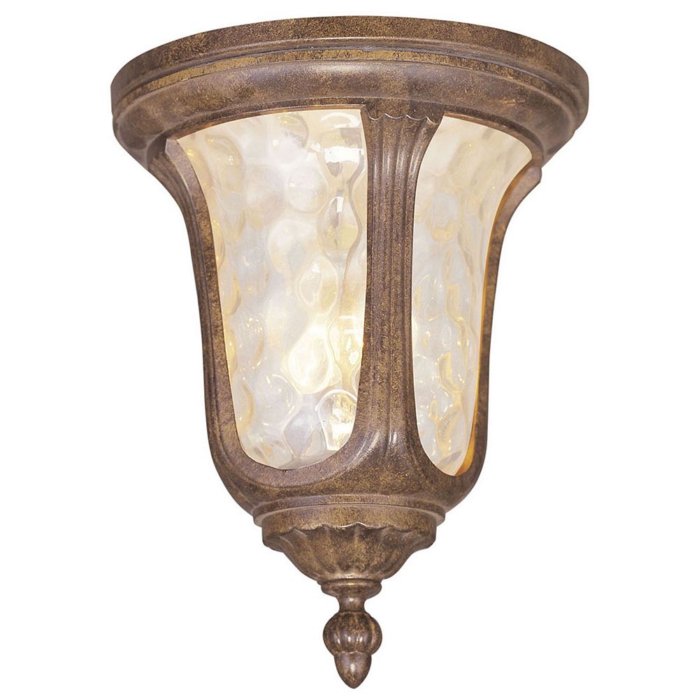 Illumine Providence 2 Light Moroccan Gold Outdoor Incandescent Ceiling Light The Home Depot Canada