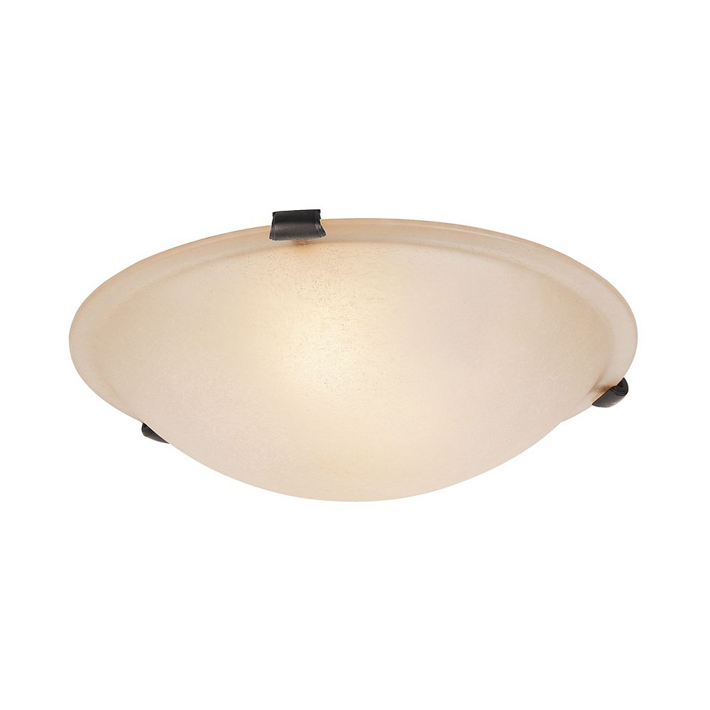 Illumine Providence 3 Light Bronze Semi Flush Mount With Honey