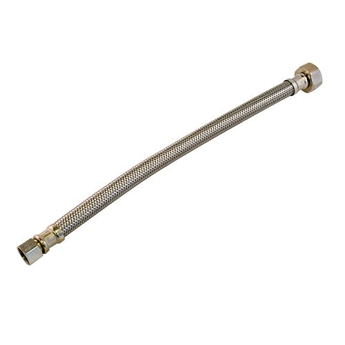 Flex Connector Stainless Steel 3/8" Compression X 1/2" FIP X 20" Faucet Lead Free