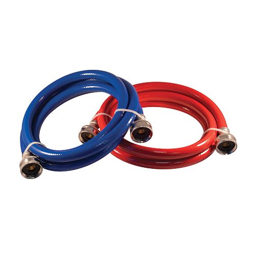 Flex Connector Pvc 72i Wash Machine (2-Pack) Red Blue