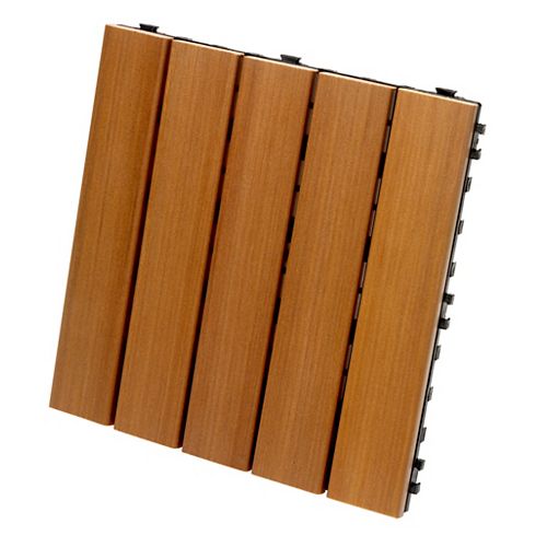 12-inch x 12-inch Deck and Balcony Tile in Cedar (10-Pack)