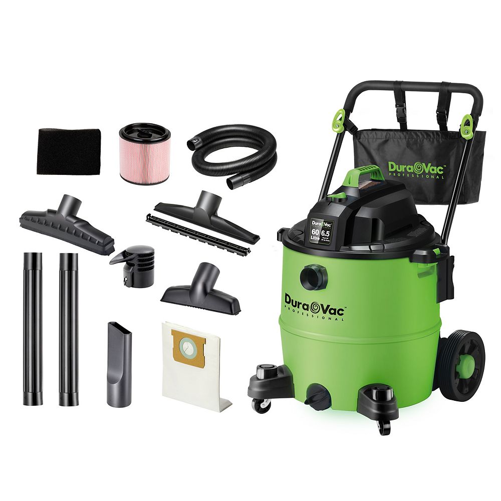Dura Vac 60L / 16 US Gallon 6.5HP Professional Wet Dry Vacuum 2.5 inches Hose The Home Depot