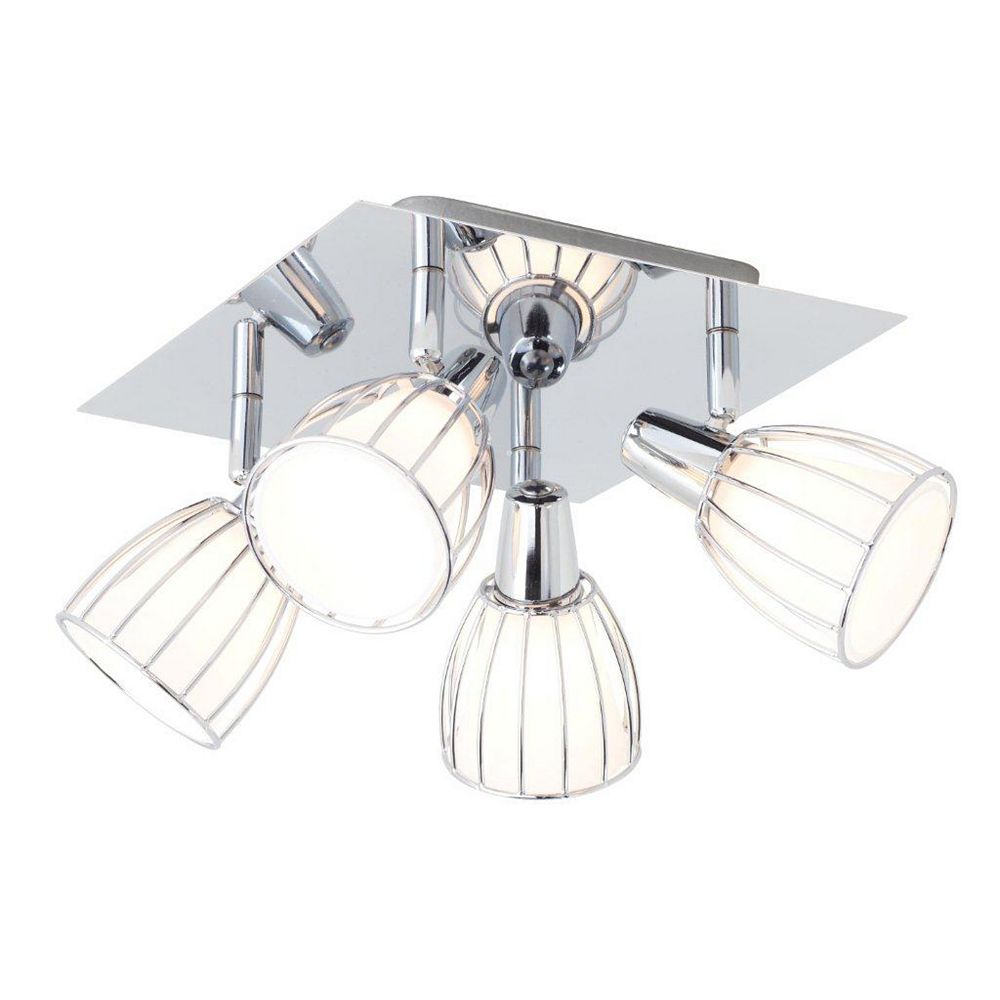 Balbino 11-Light Ceiling Fixture with White Opal Glass in Chrome Finish Balbino 11-Light Ceiling Fixture with White Opal Glass in Chrome Finish