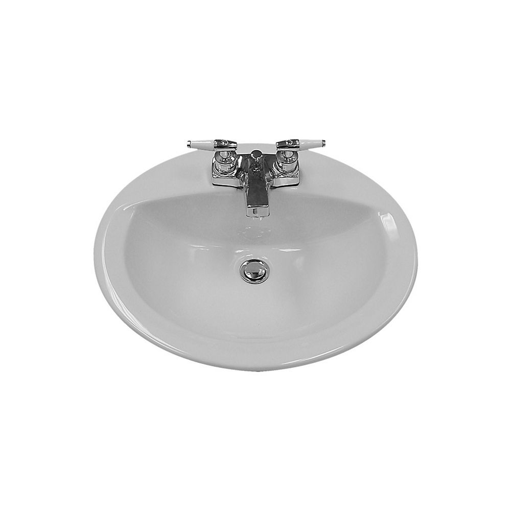 Ceralux Oval DBowl DropIn Sink with 4inch Centre Holes The Home