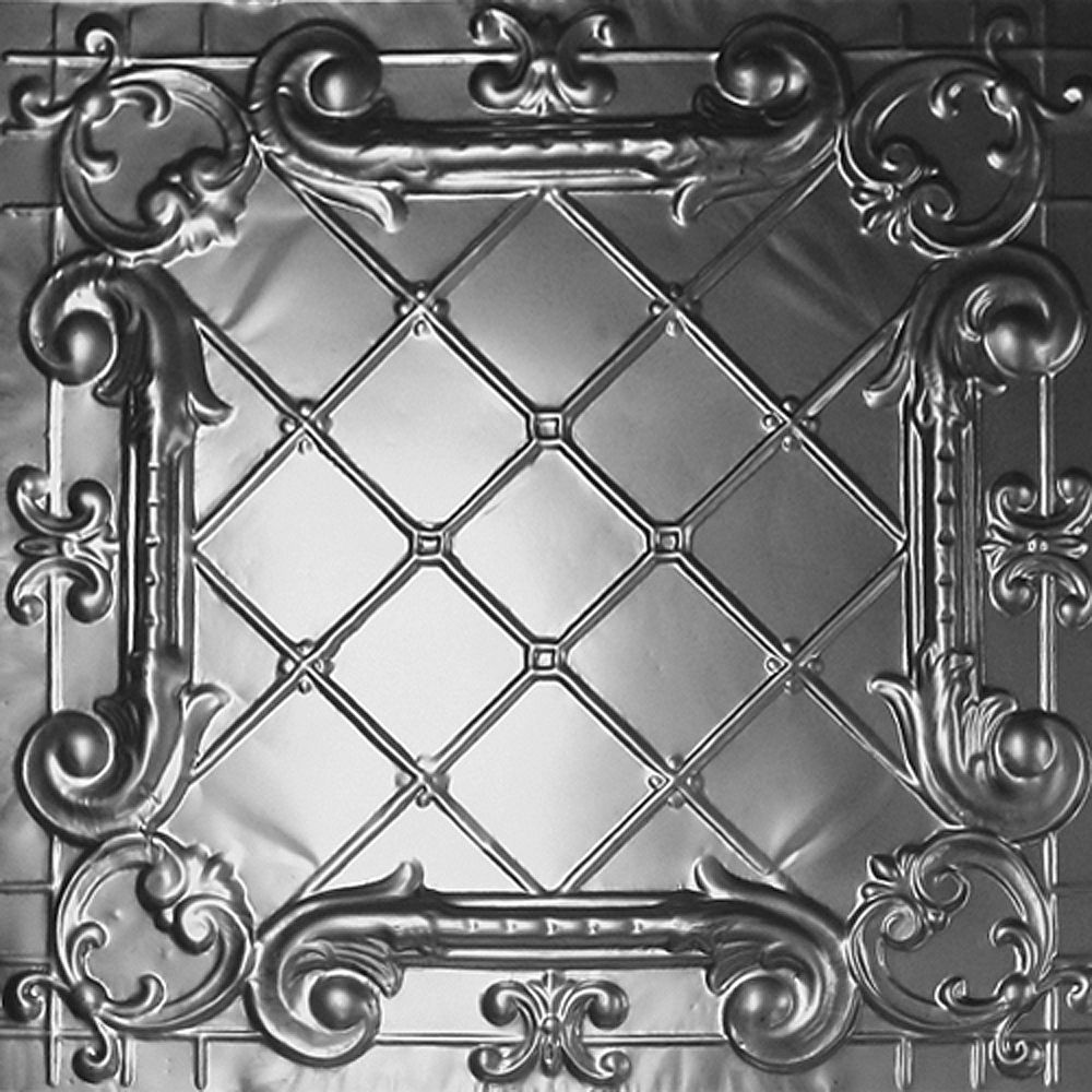 Shanko 2feet X 4feet Steel Silver Nail, Nail Up Ceiling Tiles