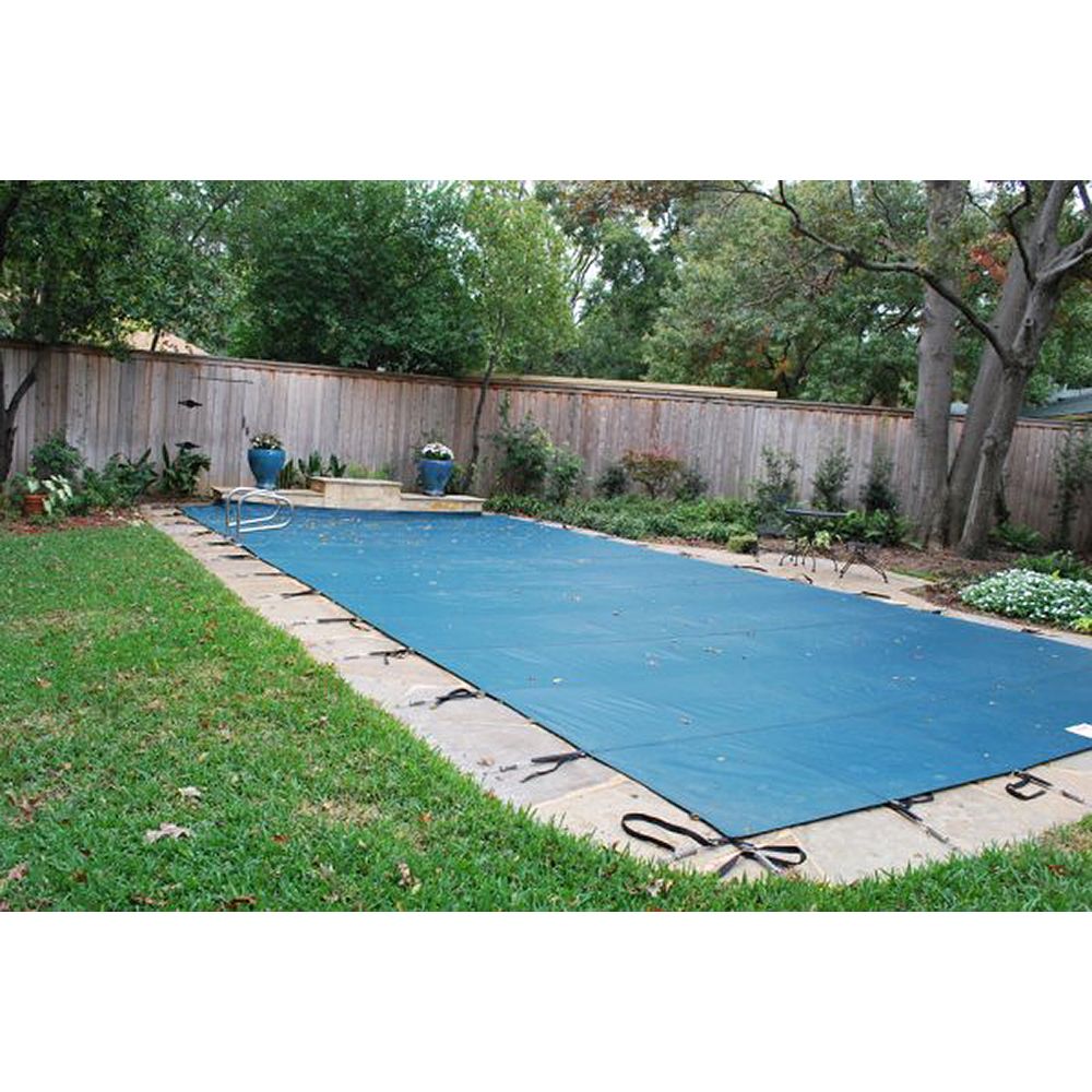Water Warden 12 Ft X 24 Ft Green Mesh Pool Safety Cover The Home Depot Canada