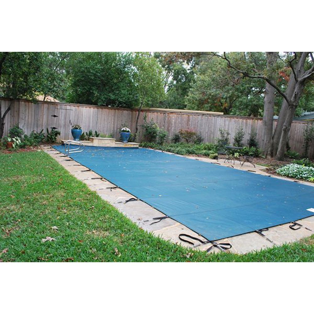Water Warden 15 ft. x 30 ft. Green Mesh Pool Safety Cover The Home Depot Canada