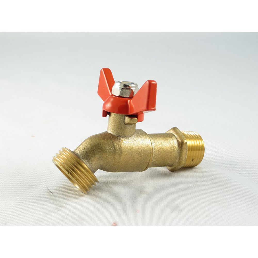 Jag Plumbing Products 1/2" Quarter Turn Ball Valve, Hose Bibb Type