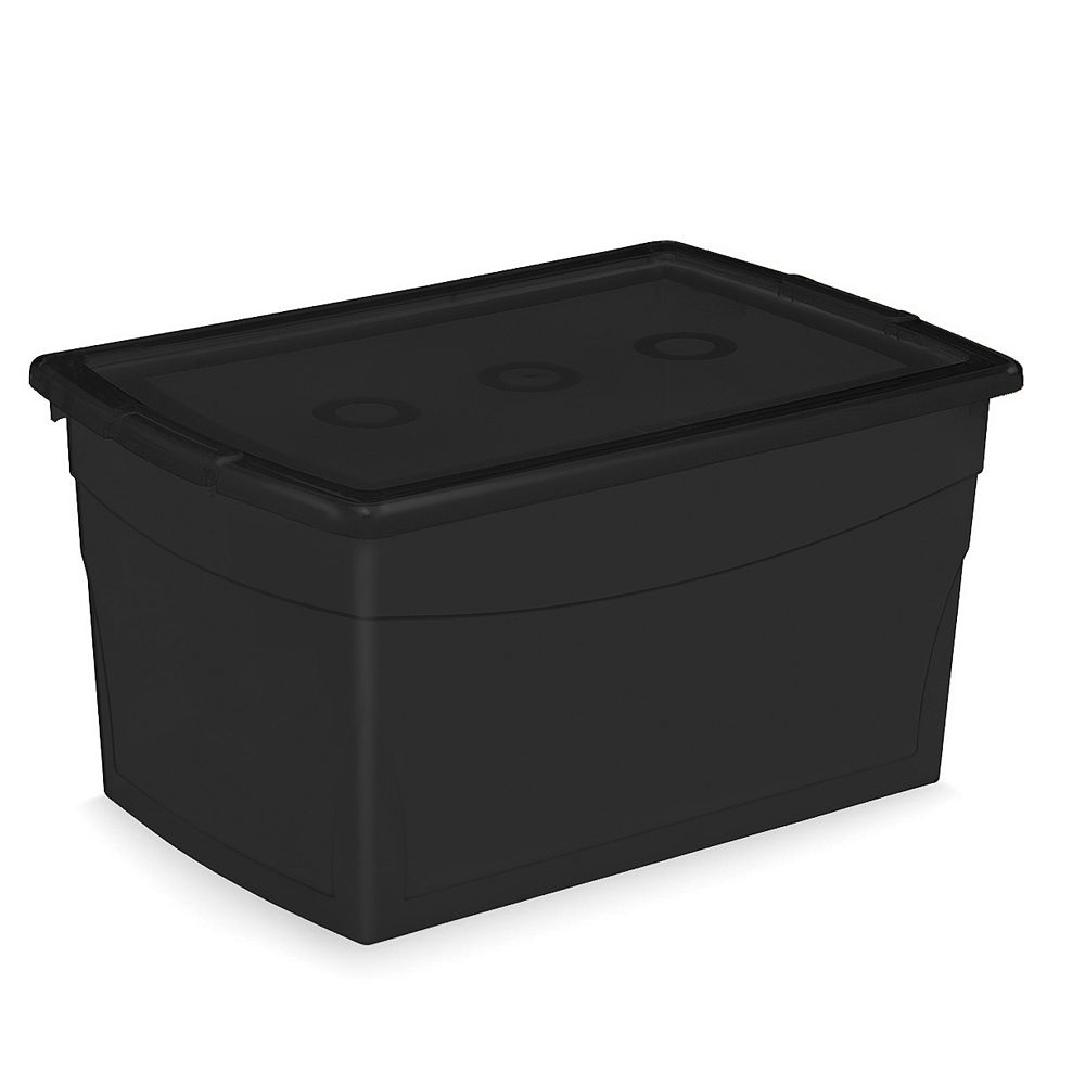 Kis 50L Black Storage Bin The Home Depot Canada