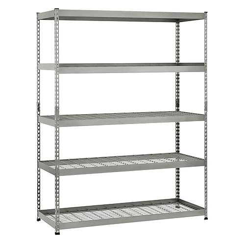 78-inch H x 60-inch W x 24-inch D 5-Shelf Steel Unit