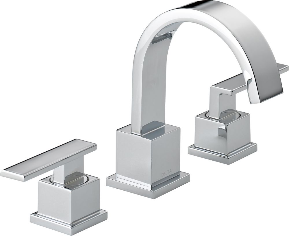 Delta Vero Widespread 8 Inch 2 Handle High Arc Bathroom Faucet In   P 1000780022 