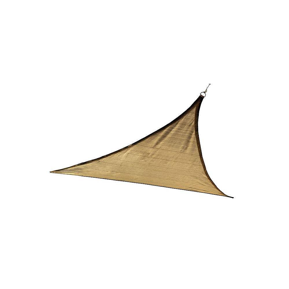 ShelterLogic 12 ft. Heavy Weight Triangle Sun Shade Sail in Sand The