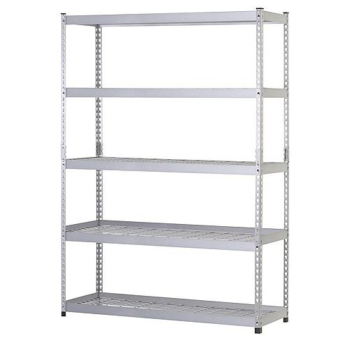 78-inch H x 48-inch W x 24-inch D 5 Shelf Steel Unit