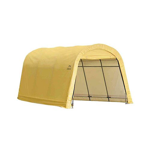 10 ft. x 15 ft. x 8 ft. Compact Auto Shelter Instant Garage in Sandstone