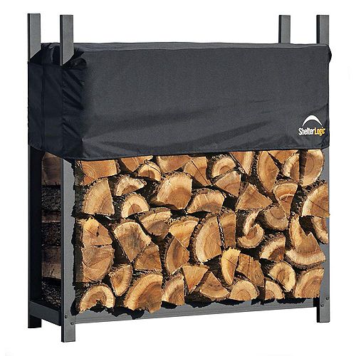 4 ft. Ultra Duty Firewood Rack in a Box with Cover