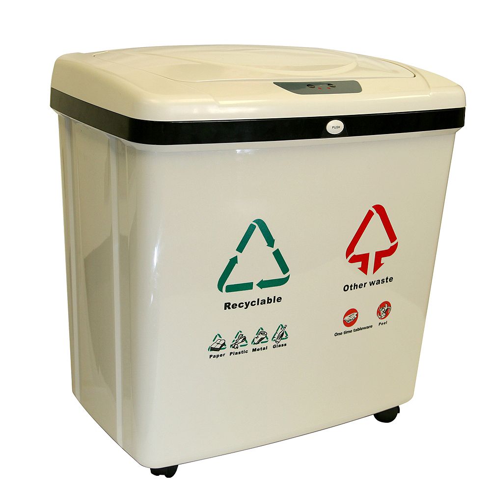 iTouchless 16 Gallon Automatic Sensor Touchless Recycle Bin/Trash Can The