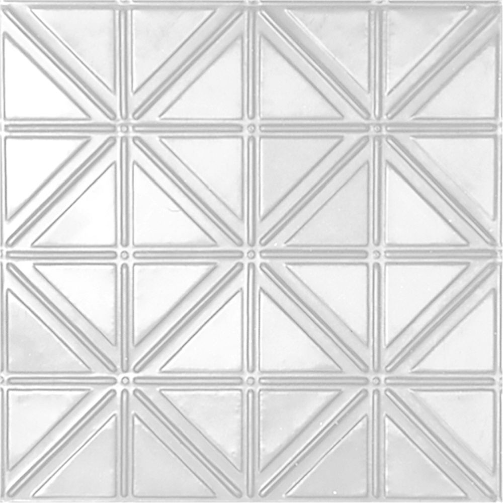 Shanko 2 Feet X 4 Feet White Finish Steel Nail-up Ceiling Tile Design 