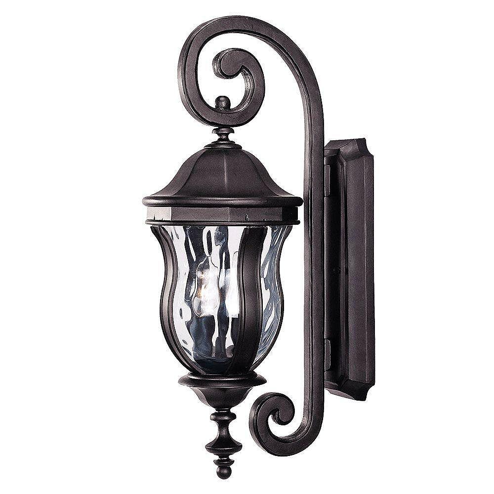 Illumine Satin 2 Light Black Halogen Outdoor Wall Mount With Clear Glass The Home Depot Canada