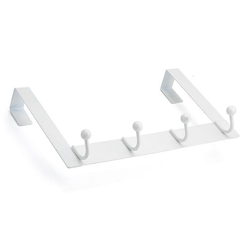 Utility Over-The-Door Hook, 4 Hooks, White