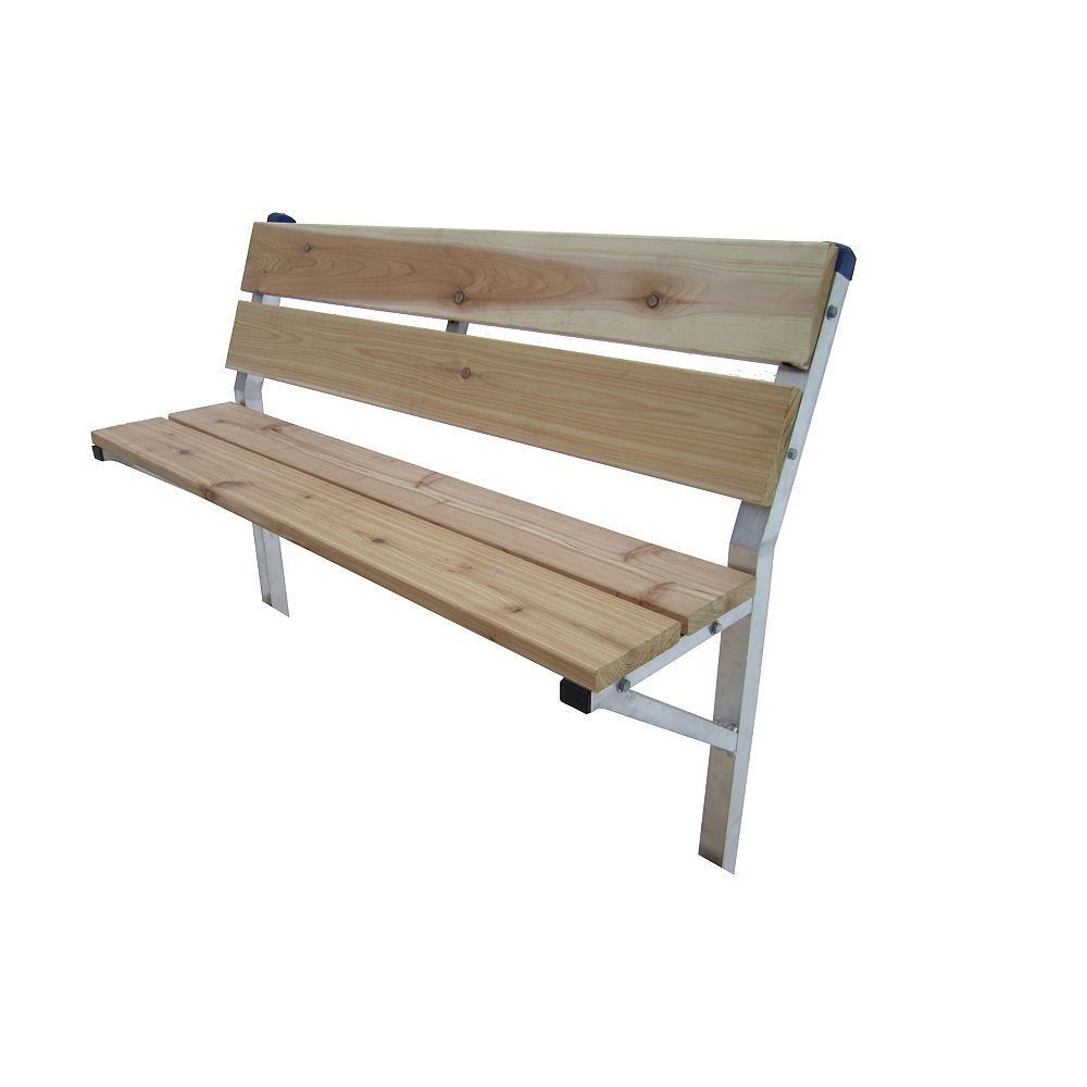 Patriot Docks 48-inch Cedar Dock Bench Kit with Galvanized Steel