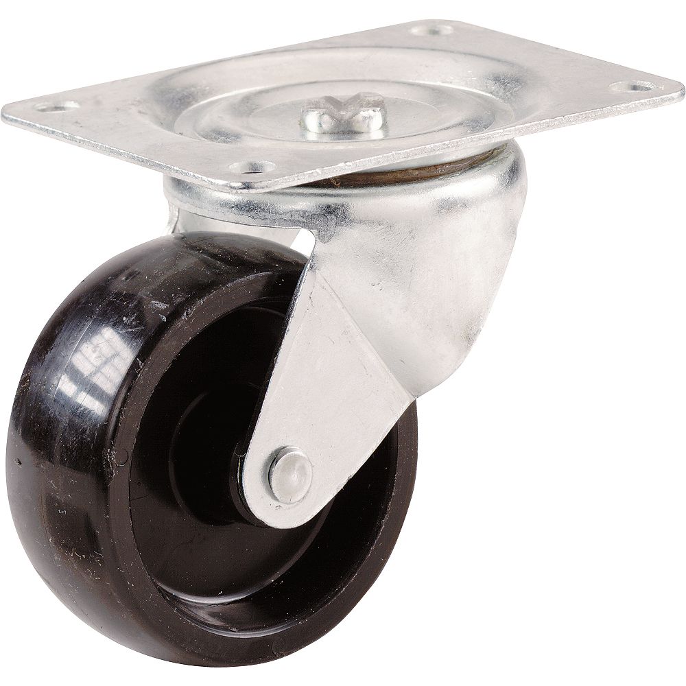 Everbilt 3 inch Polypropylene Swivel Plate Caster with 210 lb. Load Rating The Home Depot Canada