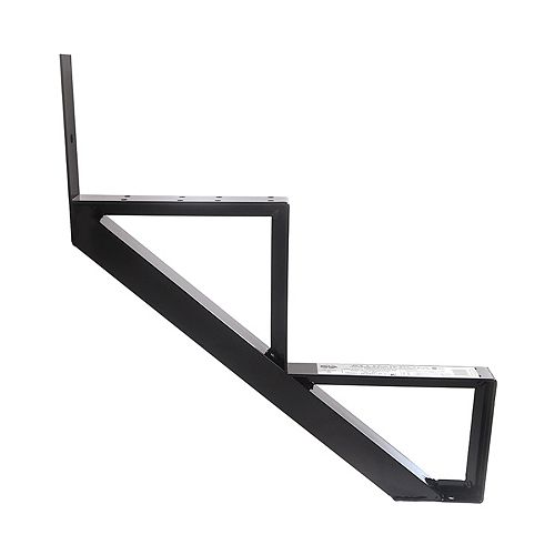 Collection 10 - 2 Steps Aluminium Stair Riser Black 7 1/2 in x 9 1/16 in Includes one (1) riser only