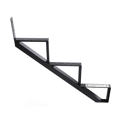 Collection 10 - 3 Steps Aluminium Stair Riser Black 7 1/2 in x 9 1/16 in Includes one (1) riser only