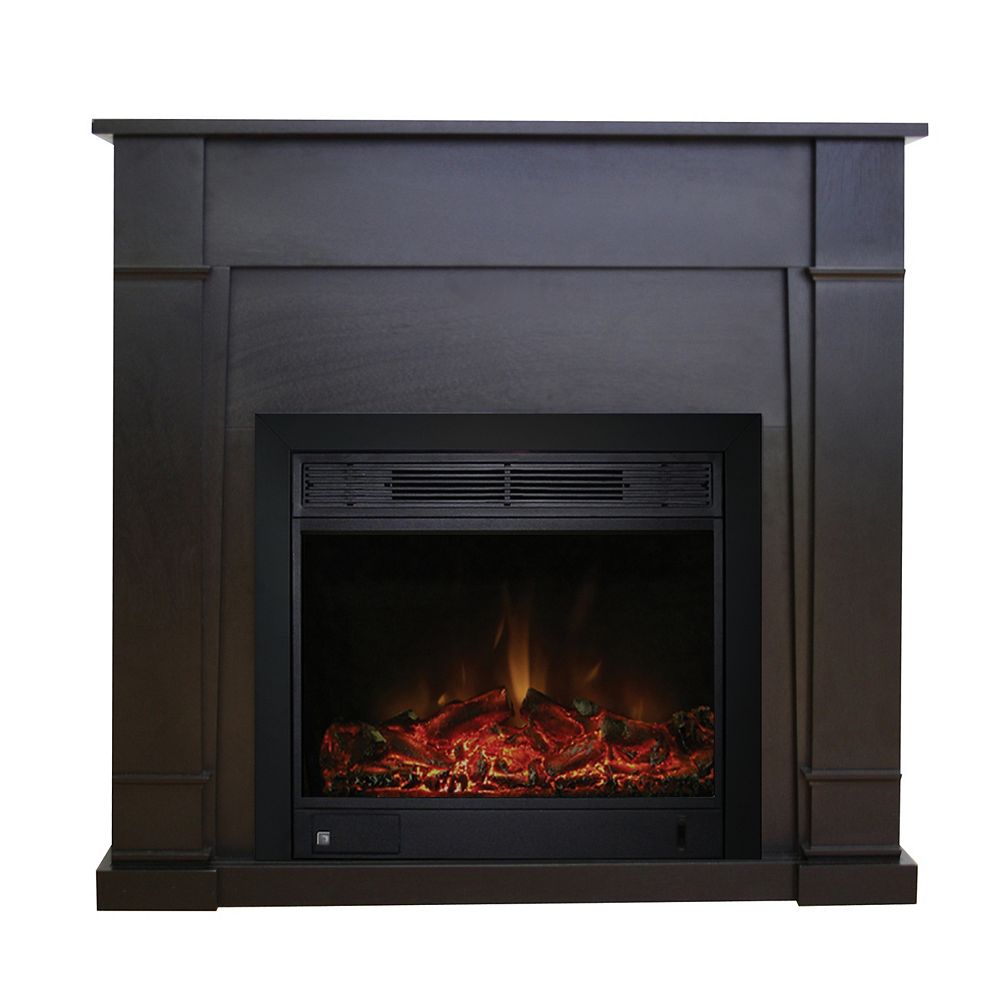 Paramount Wilson Electric Fireplace in Dark Brown | The ...
