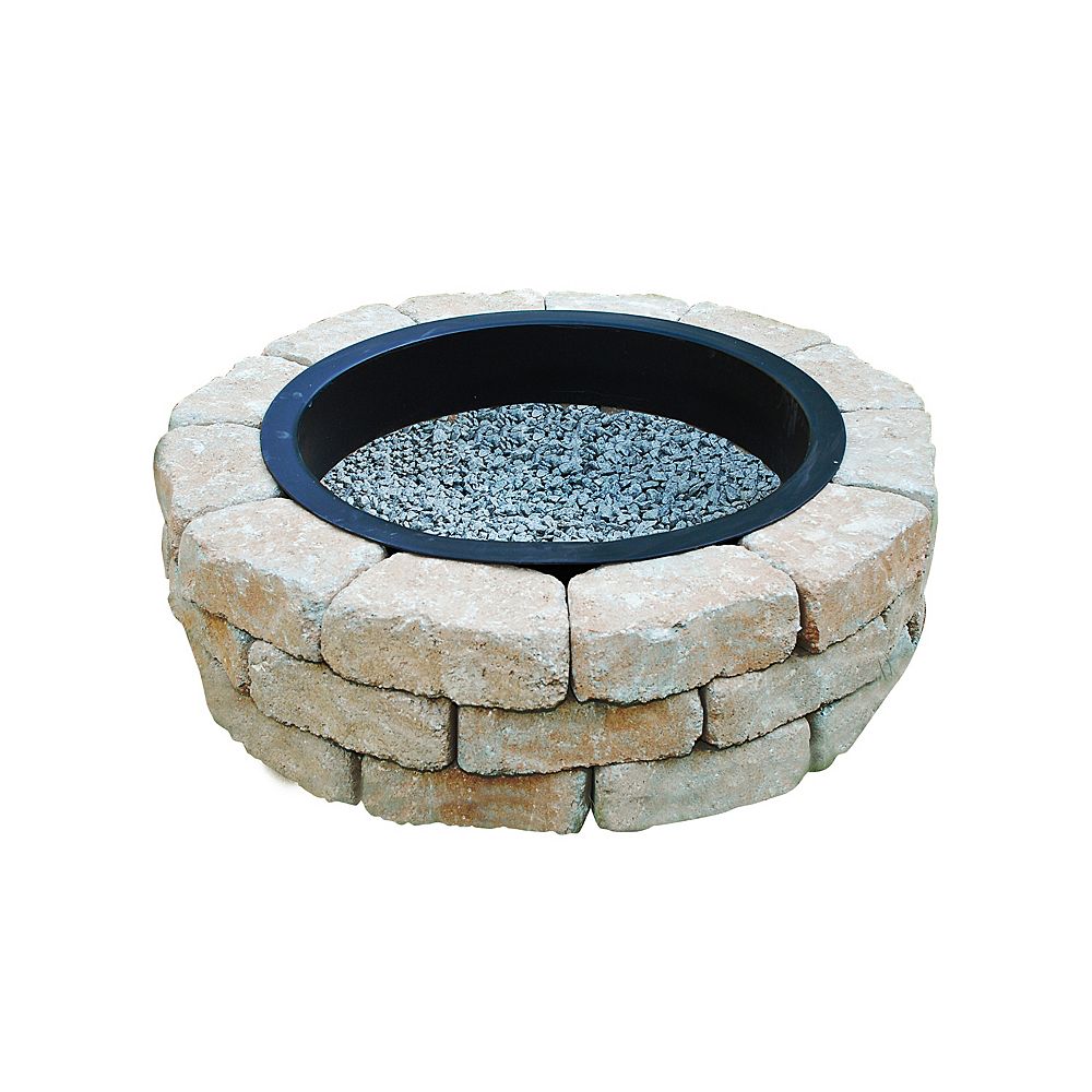 Outdoor Stone Fire Pit Kit, Home Depot Outside Fire Pits