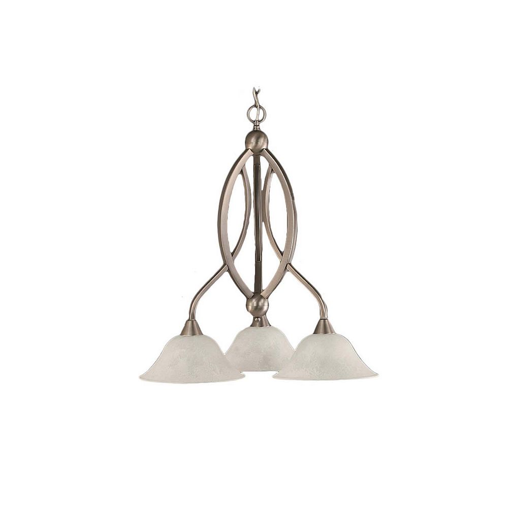 Filament Design Concord 3-Light Ceiling Brushed Nickel Chandelier with ...
