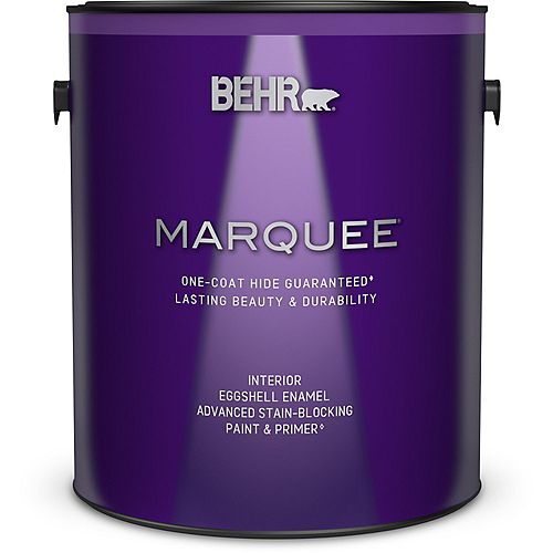 Interior Eggshell Enamel Paint & Primer - Ultra Pure White, 3.79L