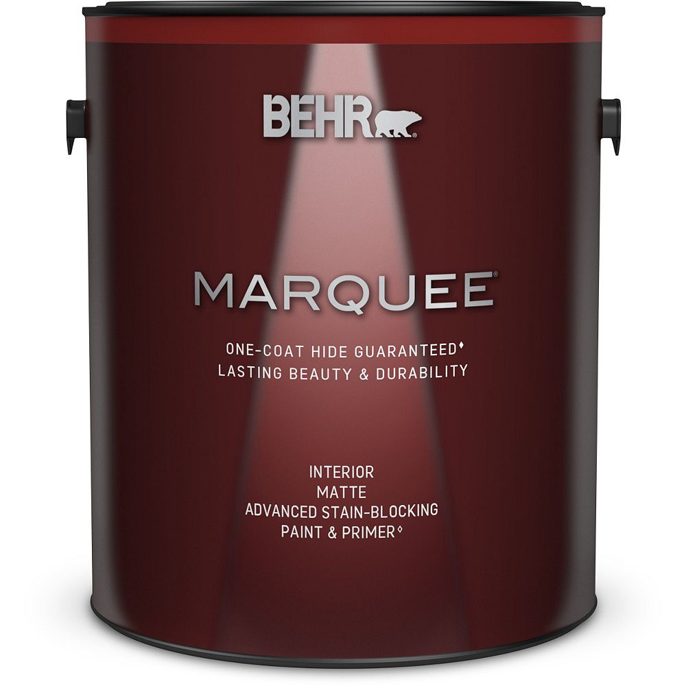 Behr Marquee Ultra Pure White Matte Interior Paint and Primer