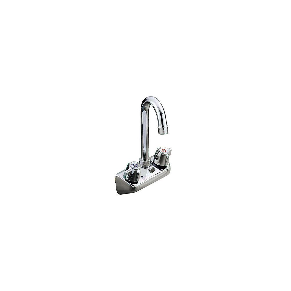 Encore TopLine 4 Inch Wall Mount Faucet with Gooseneck Spout and Knob