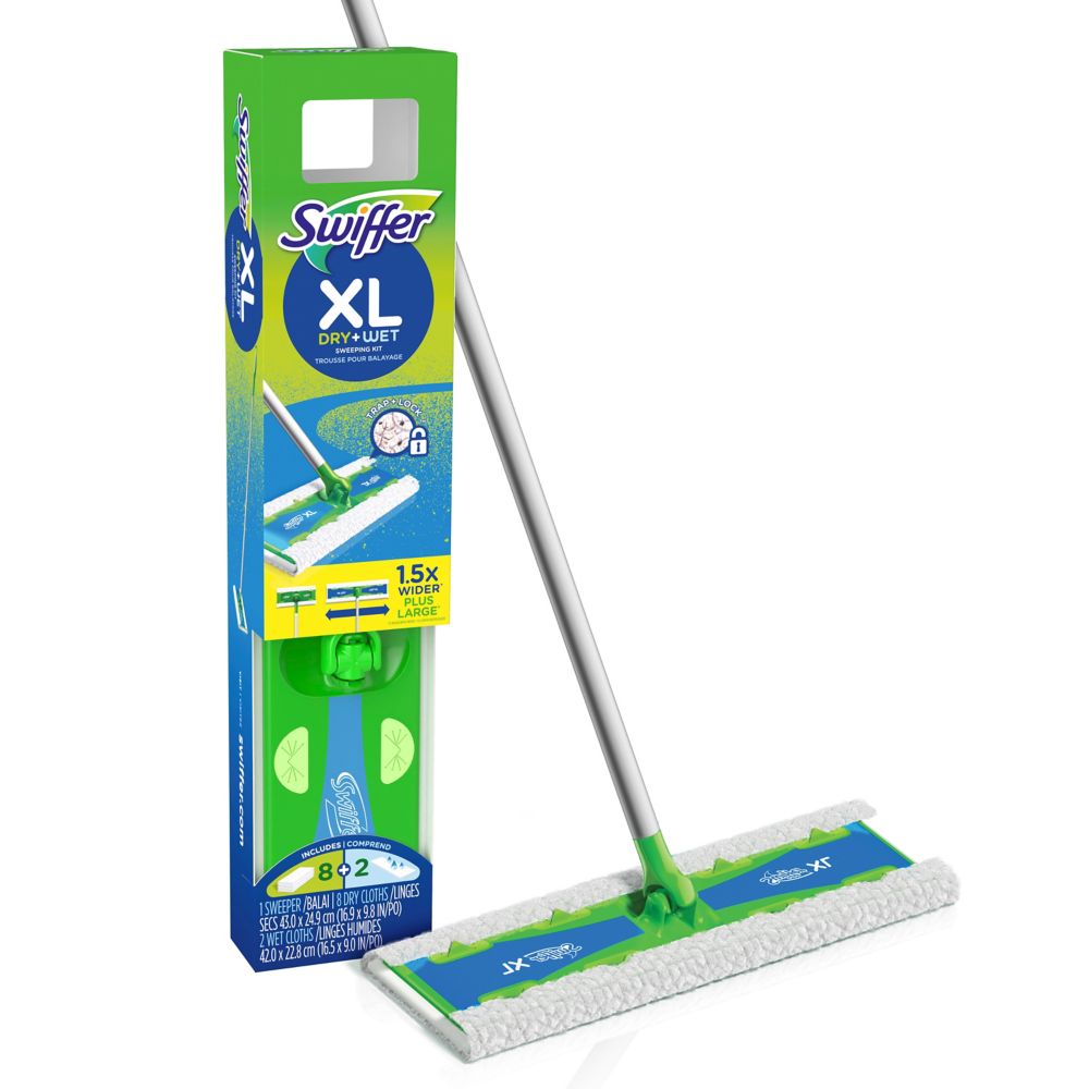 Swiffer Trousse pour balayage Swiffer Sweeper Dry + Wet XL ...