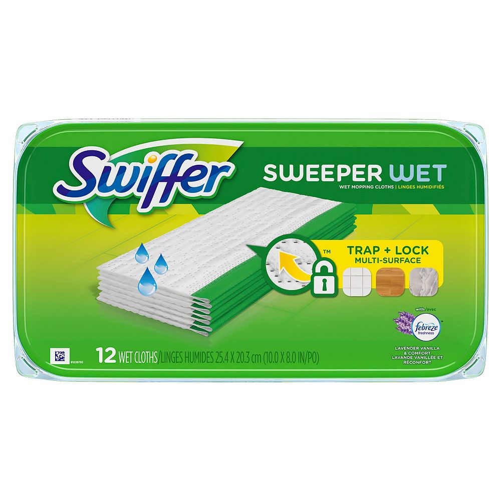 Swiffer Sweeper Wet Mopping Cloths in Lavender Vanilla & Comfort (12
