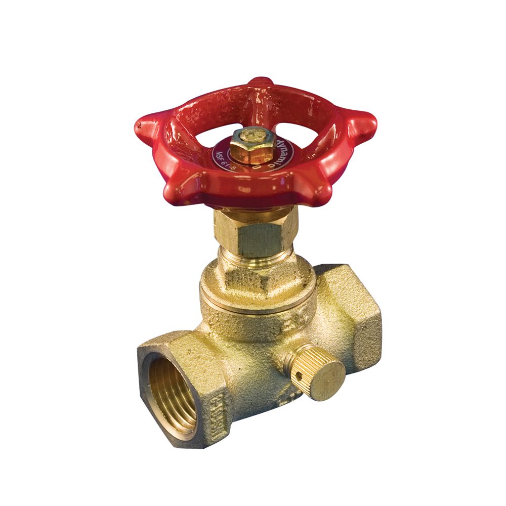 AquaDynamic Stop & Waste Valve 3/4 Inch Brass Threaded Lead Free The