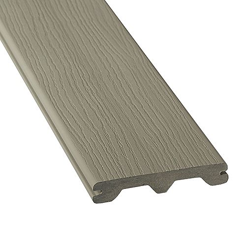 12 Ft. - HP Composite Capped Grooved Decking - Grey