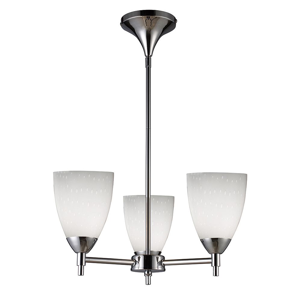 Titan Lighting 3Light Ceiling Mount Chrome Chandelier The Home Depot